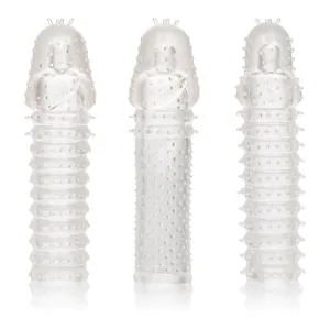 3 Piece Ribbed Penis Length and Girth Extension Kit