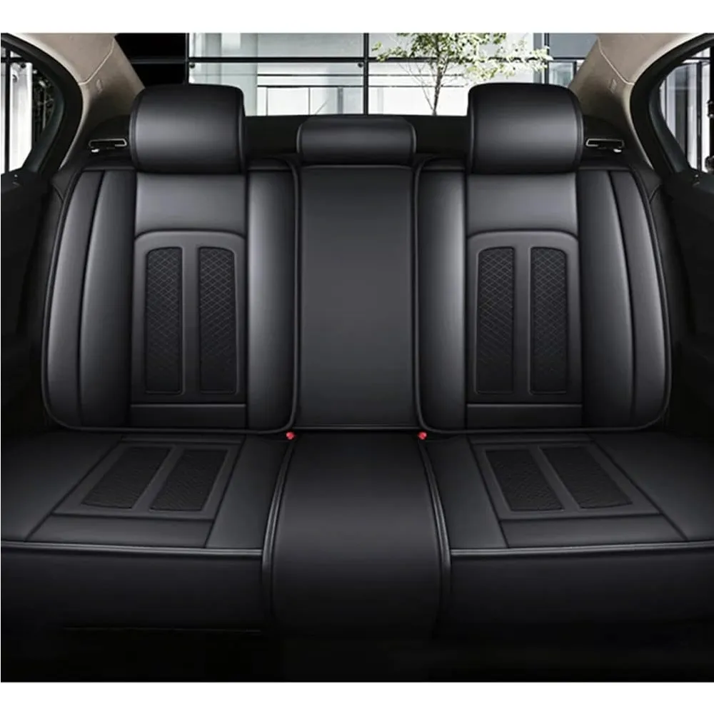 5 Pieces Of Automotive Leather Comfotable Seat Covers Set 2108 Black