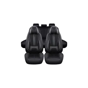 5 Pieces Of Automotive Leather Comfotable Seat Covers Set 2108 Black
