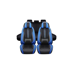 5 Pieces Of Automotive Leather Comfotable Seat Covers Set 2108 Blue