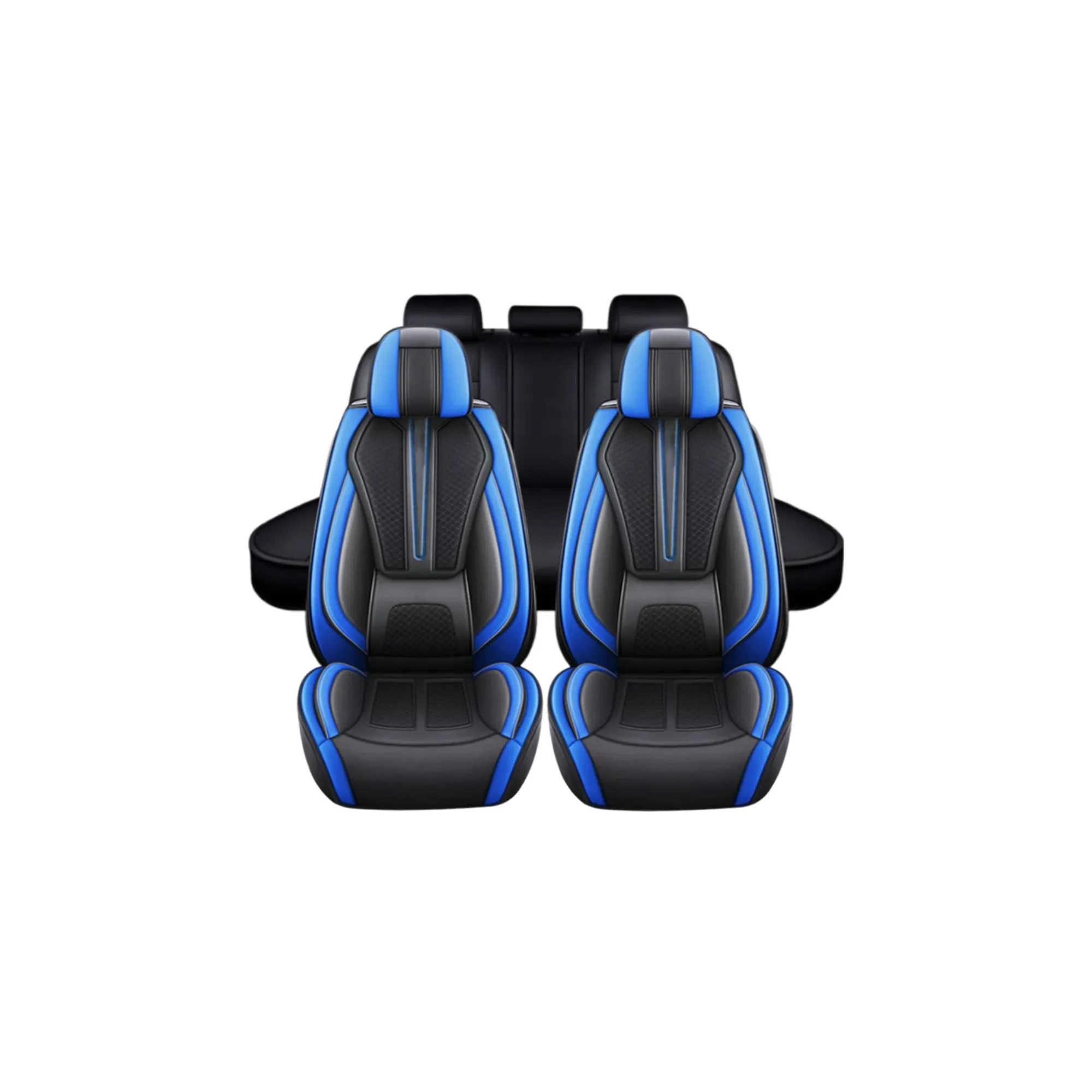 5 Pieces Of Automotive Leather Comfotable Seat Covers Set 2108 Blue