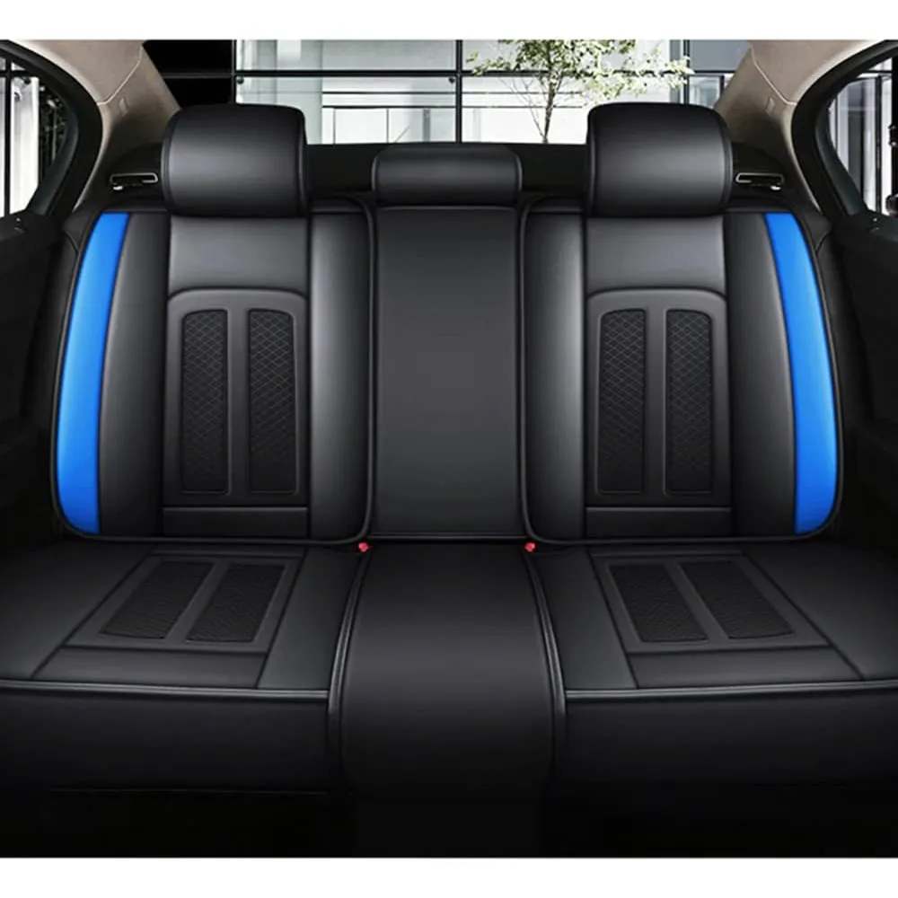 5 Pieces Of Automotive Leather Comfotable Seat Covers Set 2108 Blue