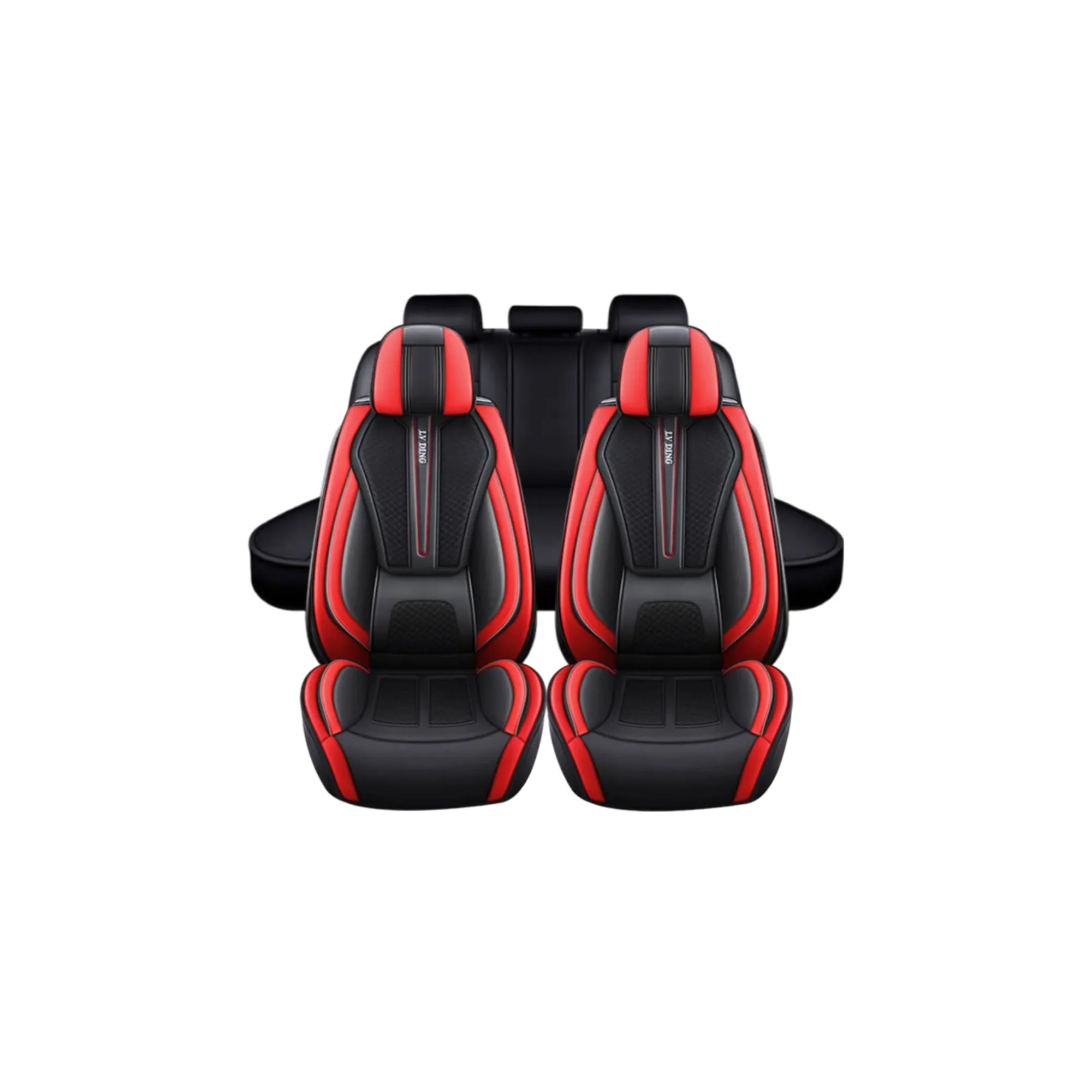 5 Pieces Of Automotive Leather Comfotable Seat Covers Set 2108 Red