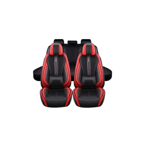 5 Pieces Of Automotive Leather Comfotable Seat Covers Set 2108 Red