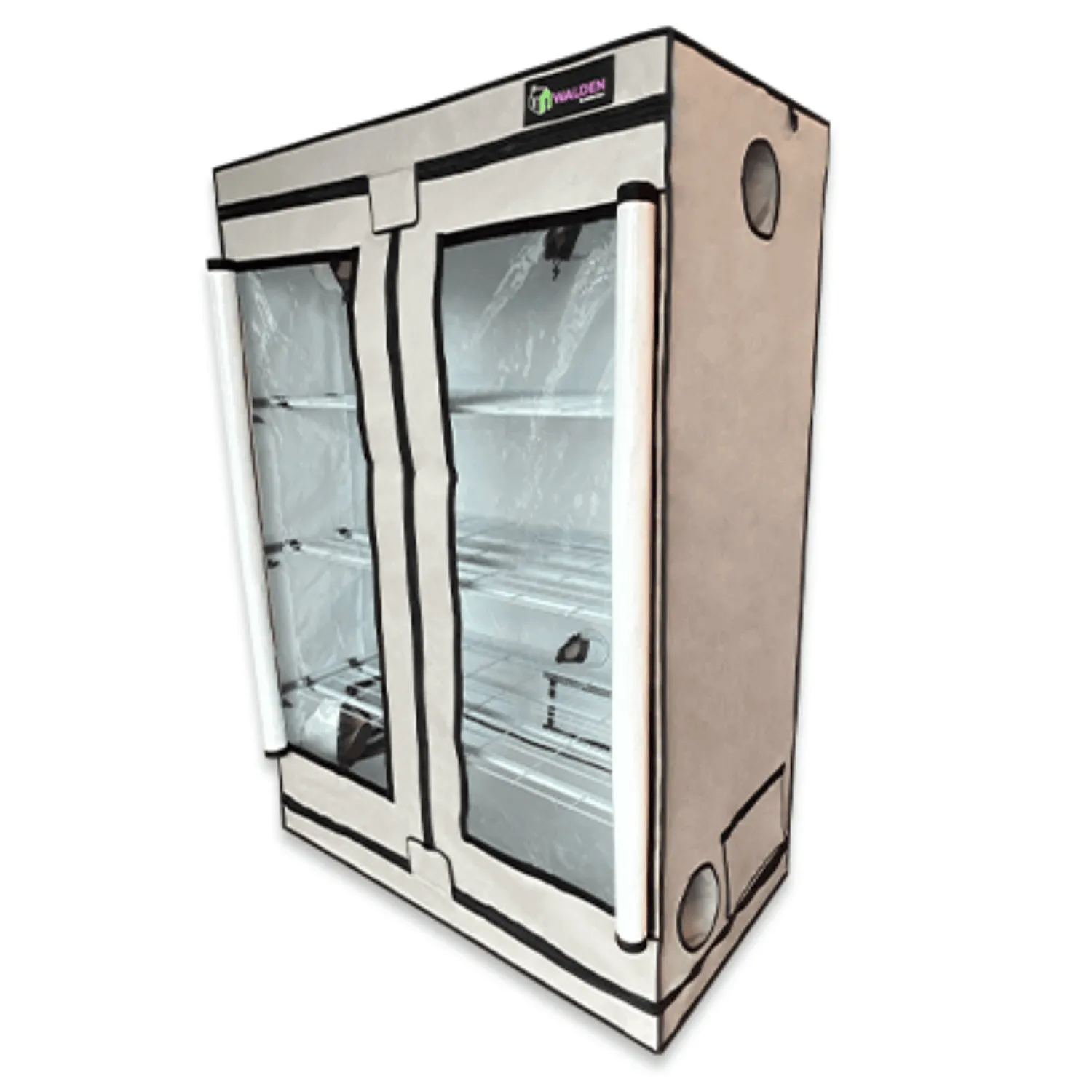 Active Grow Seed Starting 2' x 4' 3-Tier LED Walden White Grow Tent Kit