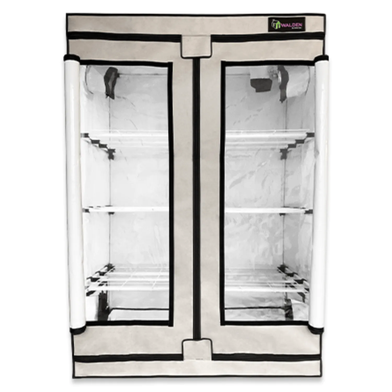 Active Grow Seed Starting 2' x 4' 3-Tier LED Walden White Grow Tent Kit