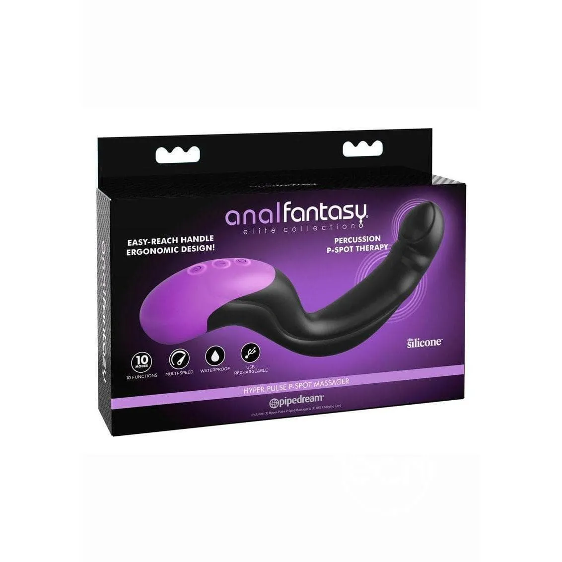 Anal Fantasy Elite Hyper-Pulse Rechargeable Silicone P-Spot Massager