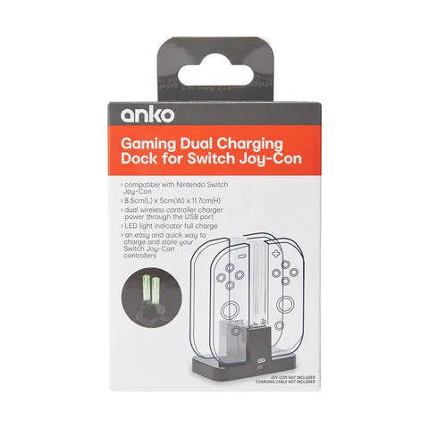 Anko Gaming Dual Charging Dock For Switch Joy-Con