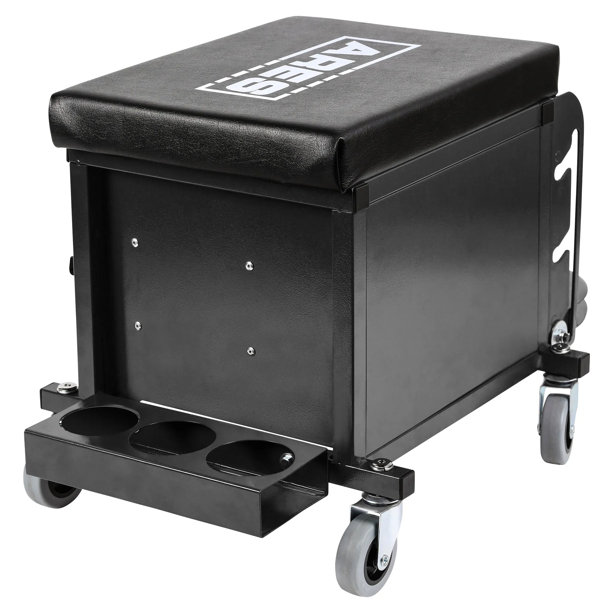 ARES 62029 - Black Heavy Duty Rolling Shop Stool