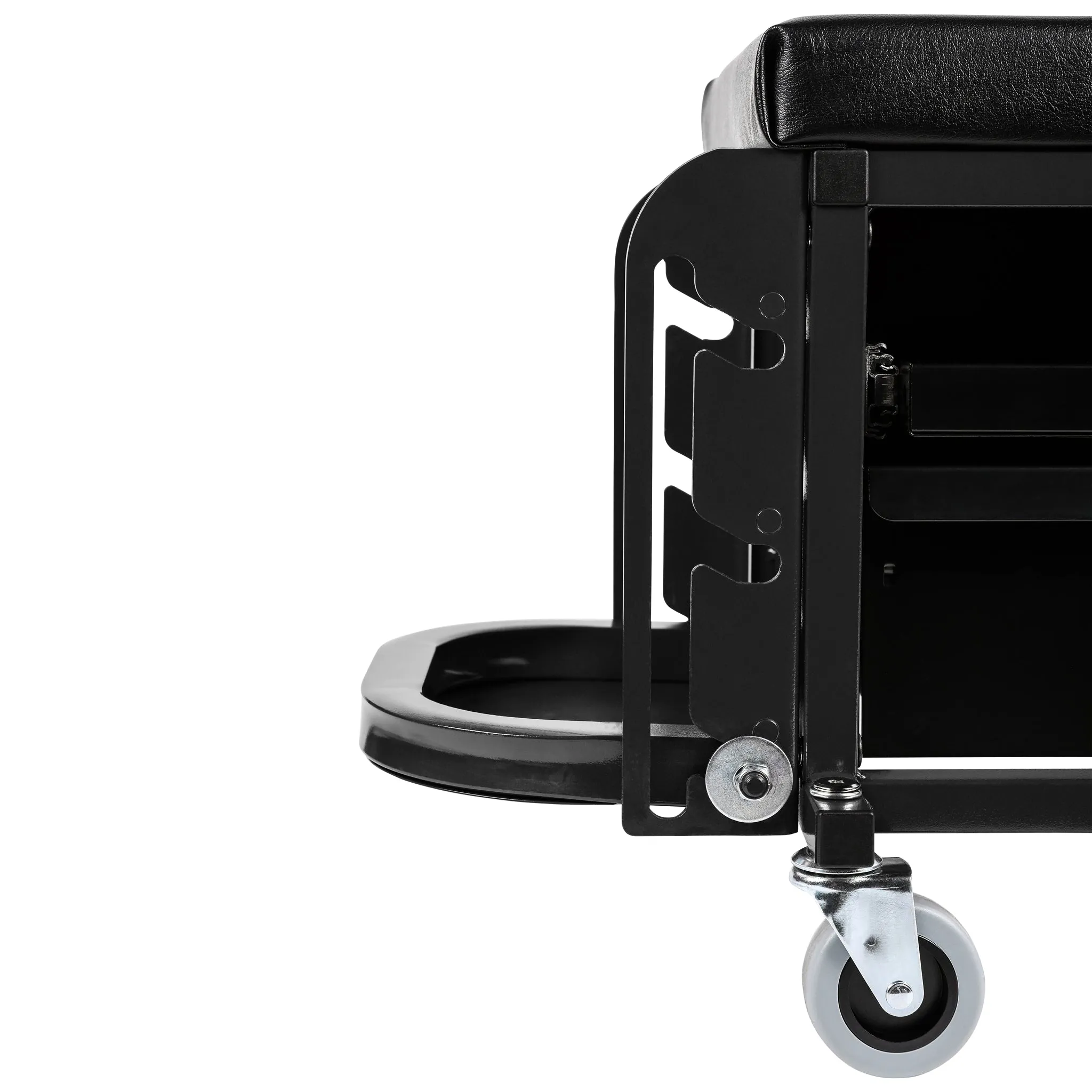 ARES 62029 - Black Heavy Duty Rolling Shop Stool