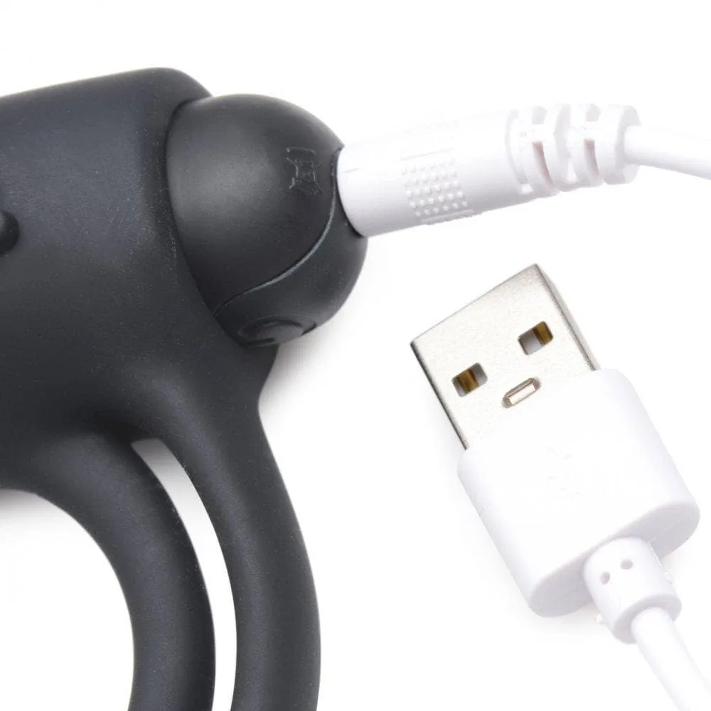 Bang! Silicone Rechargeable Penis Ring And Bullet With Remote Control