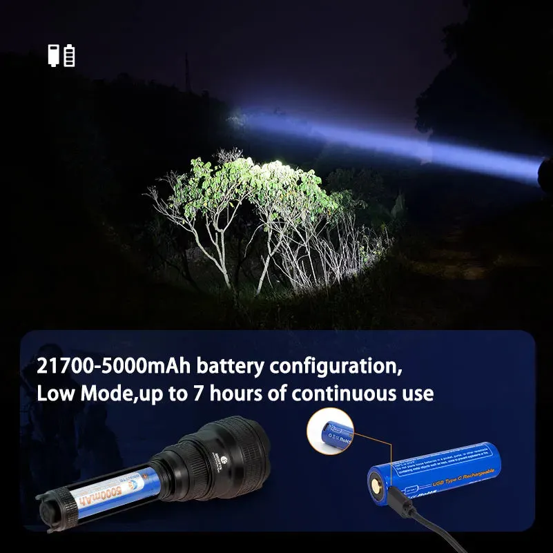Brinyte T18-V Zoomable Rechargeable White Light With Wireless Remote Switch