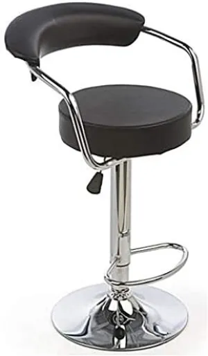 Comfortable Chrome Bar Stool With Backrest (KTP)