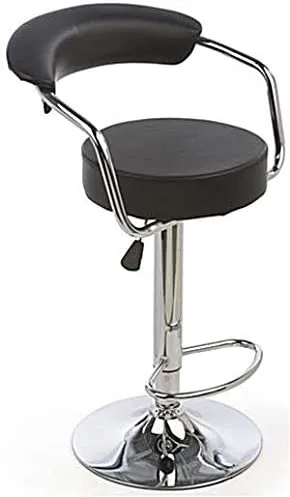 Comfortable Chrome Bar Stool With Backrest (KTP)