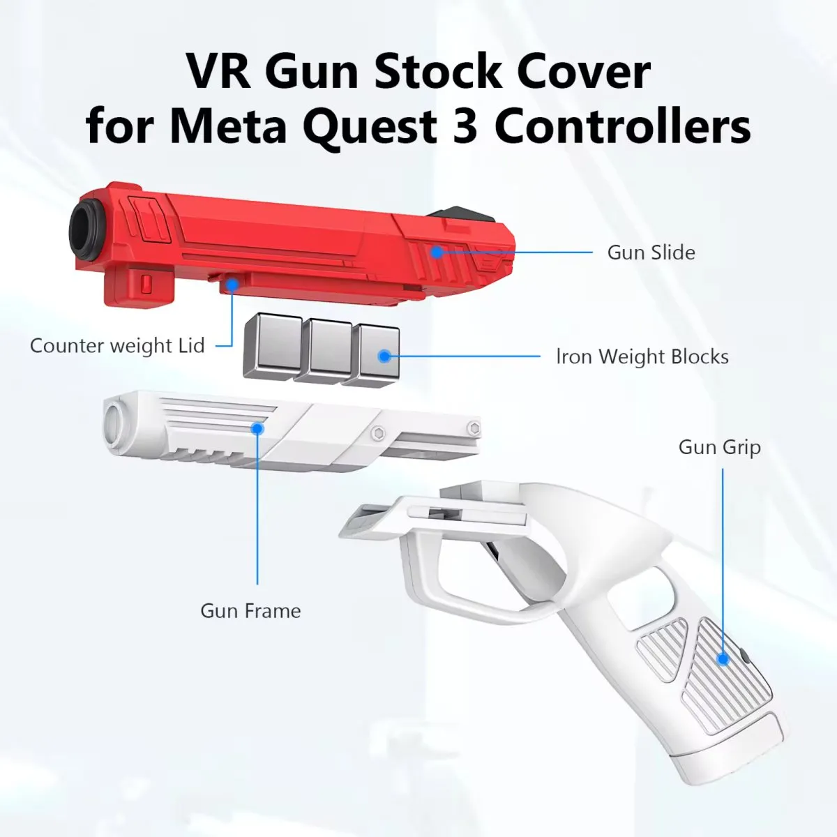 Controller gun replica 2.0 | for Meta Quest 3, 3S