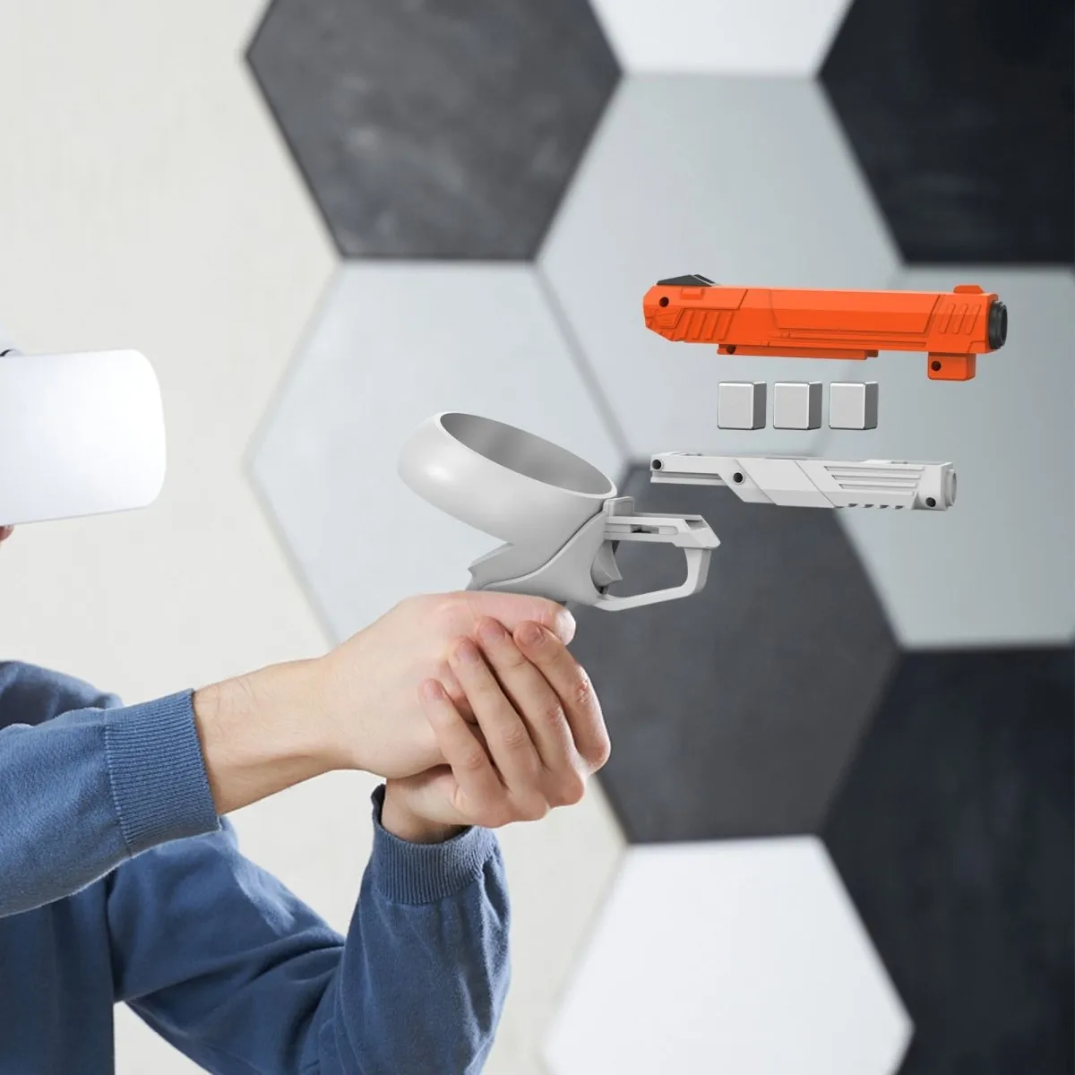 Controller gun replica for Oculus Quest 2