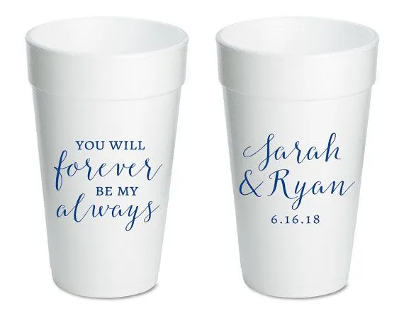 Foam Personalized Cups / 50 Count