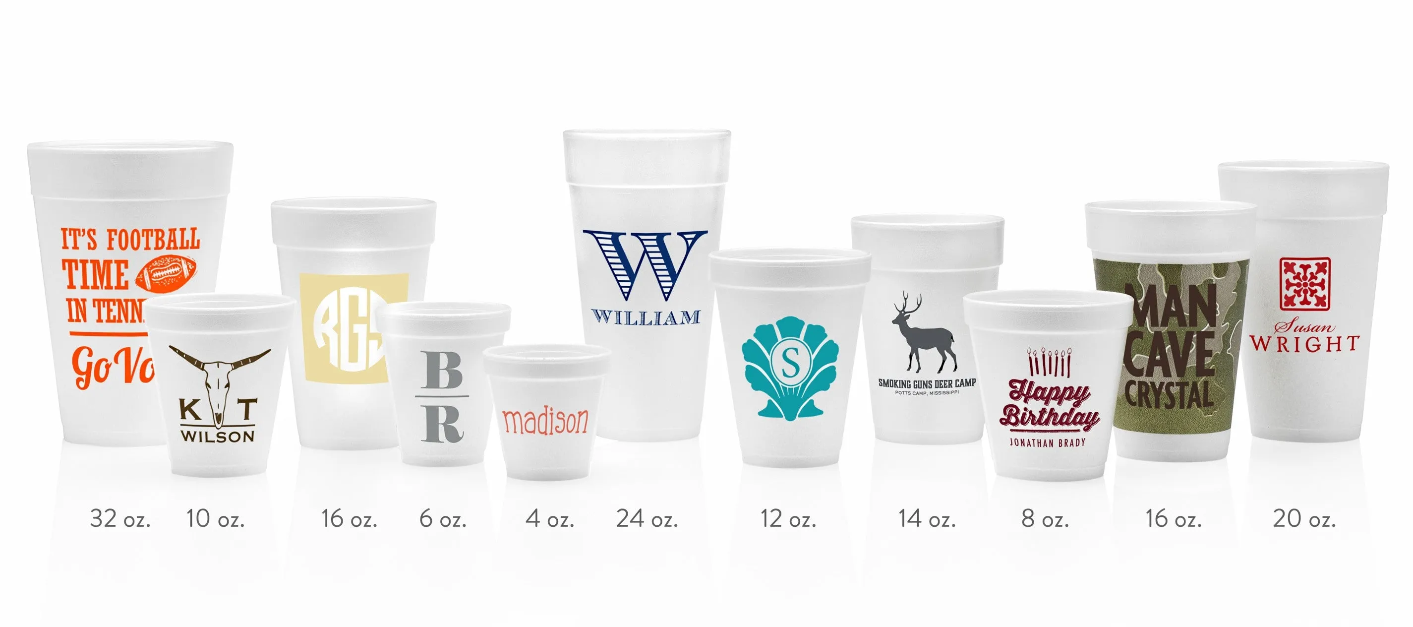 Foam Personalized Cups / 50 Count