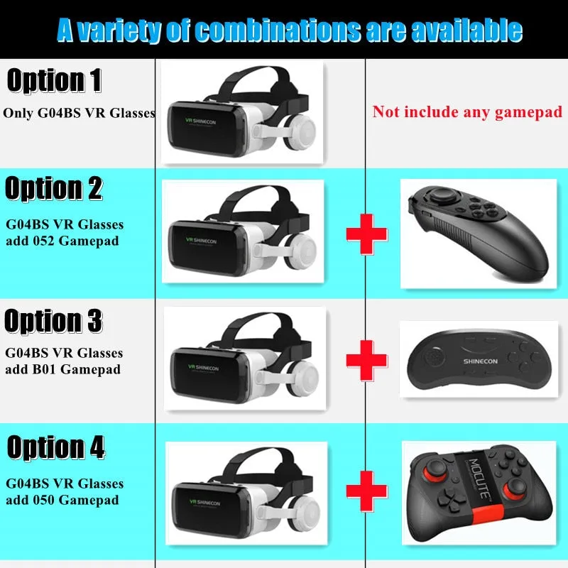 G04bs Wireless Vr Glasses 3d Virtual Reality Box Google Cardboard