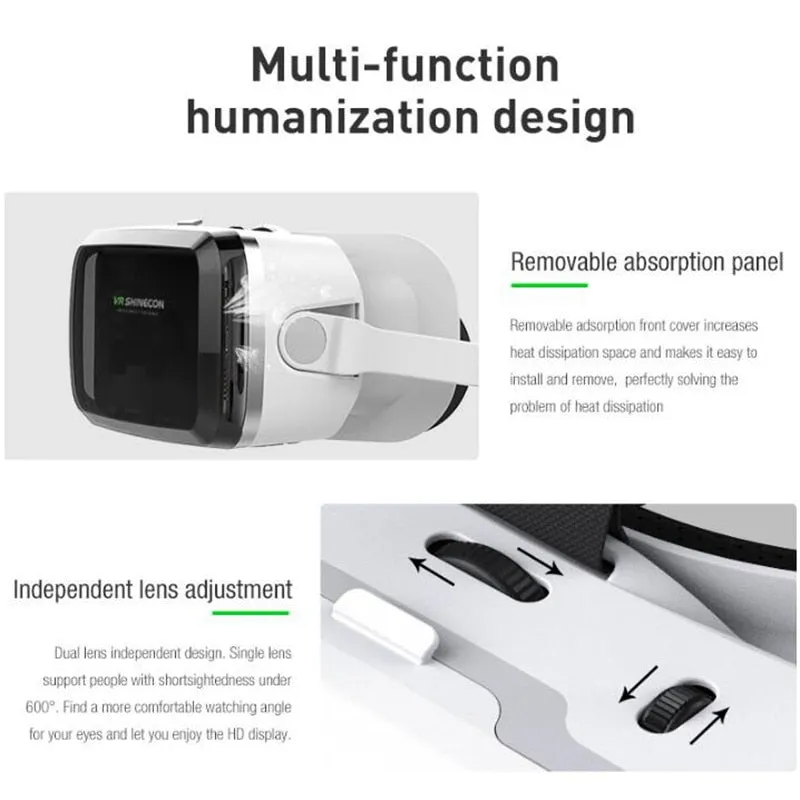 G04bs Wireless Vr Glasses 3d Virtual Reality Box Google Cardboard