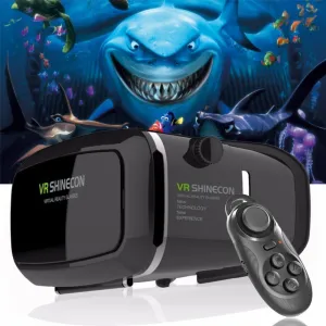Hot!2018 Google Cardboard VR shinecon Pro Version VR Virtual Reality 3D Glasses  Smart Bluetooth Wireless Remote Control Gamepad