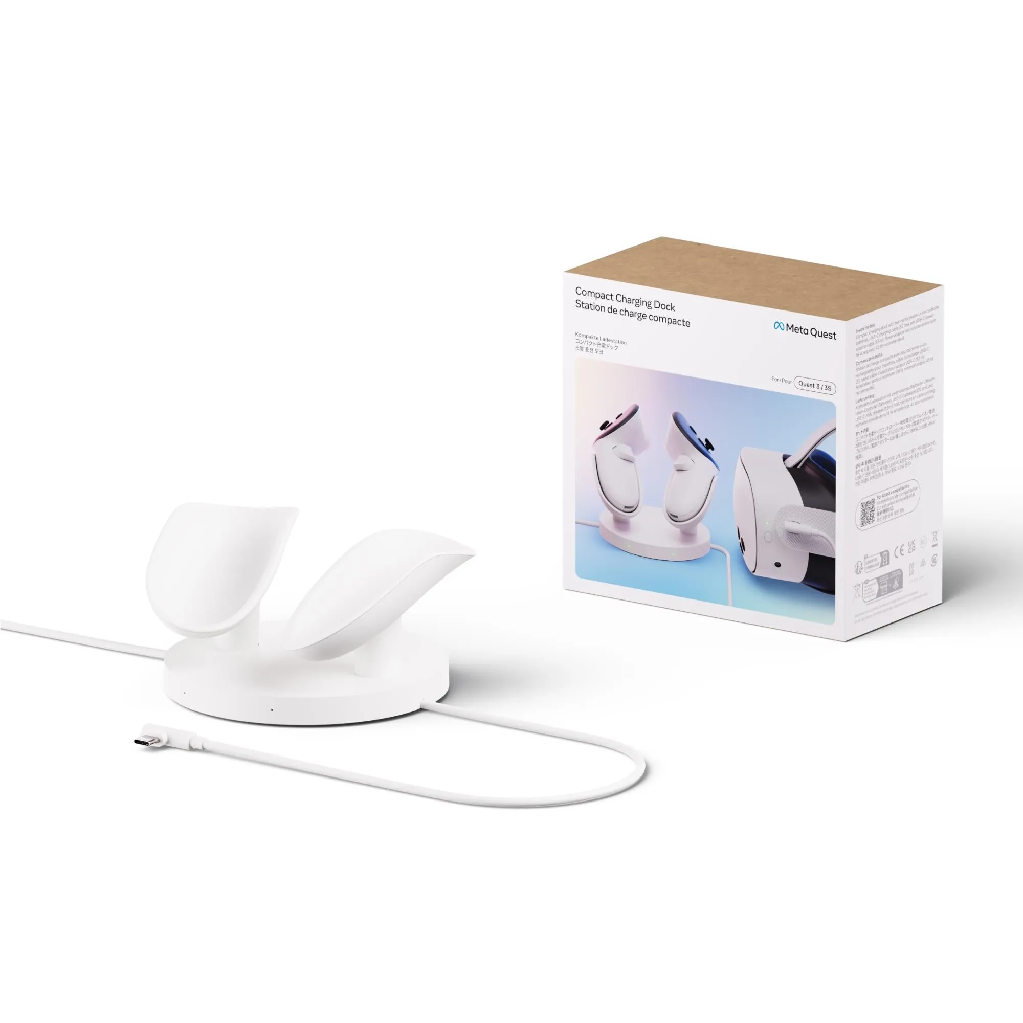 Meta Quest Compact Charging Dock - Works with Meta Quest 3/3S
