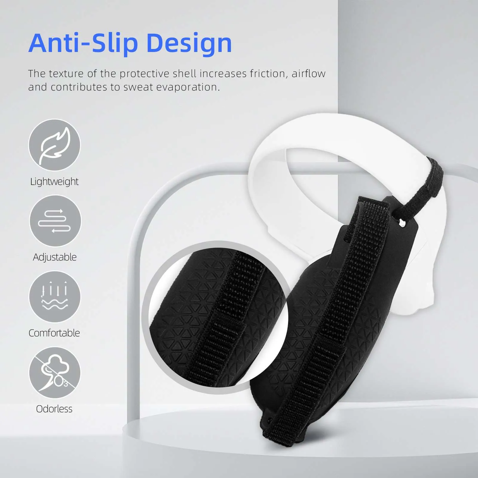 NexiGo Controller Grip Cover with Straps for Oculus Quest 2 Black