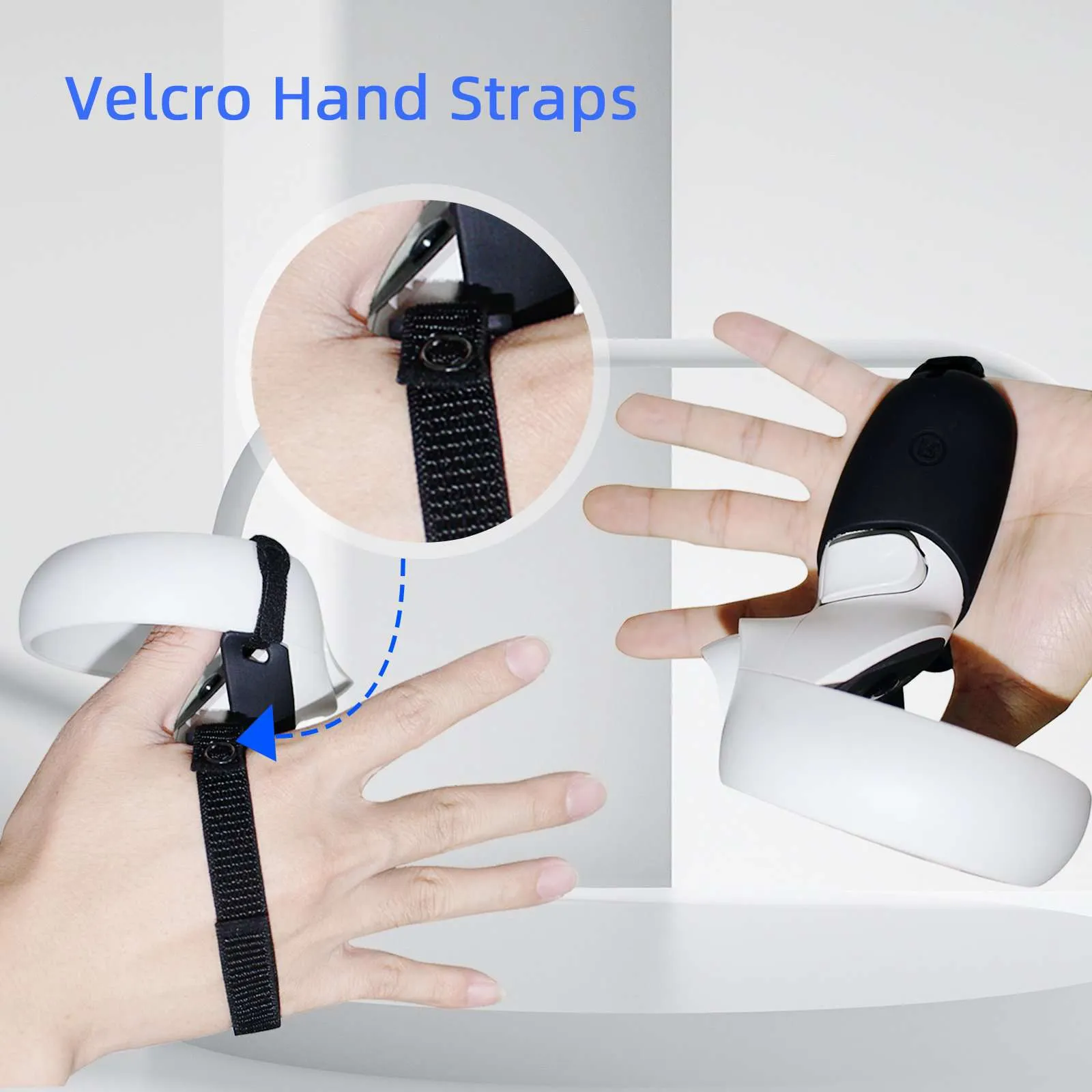 NexiGo Controller Grip Cover with Straps for Oculus Quest 2 Black