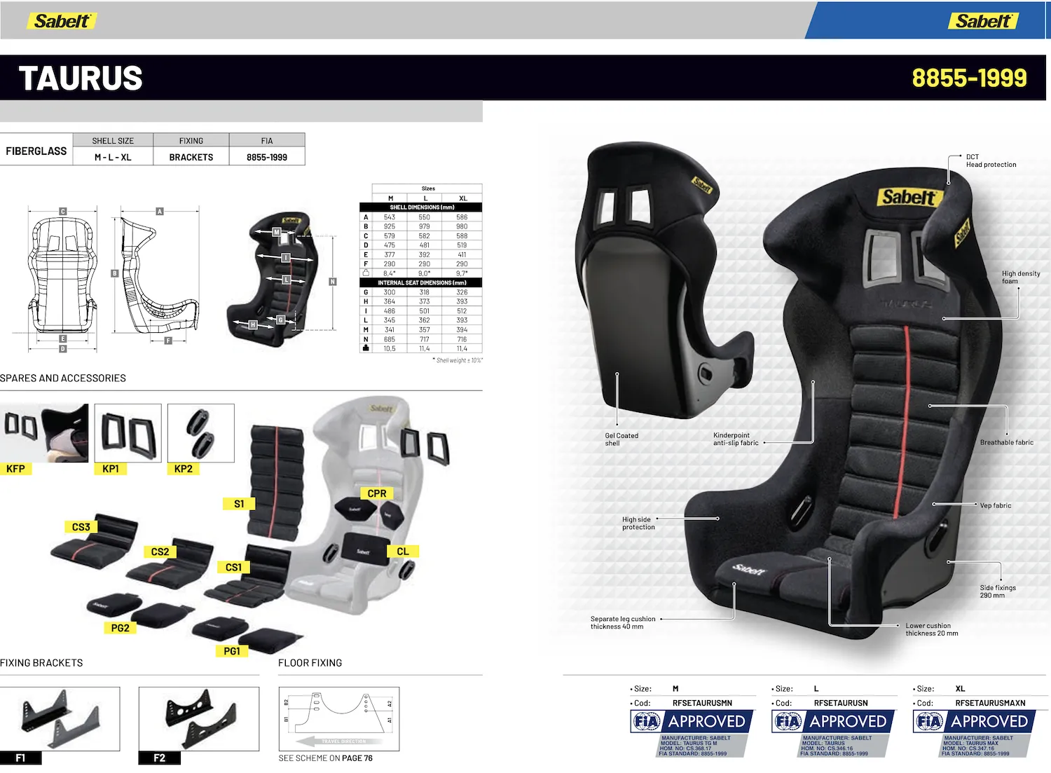 Sabelt Taurus Racing Seat