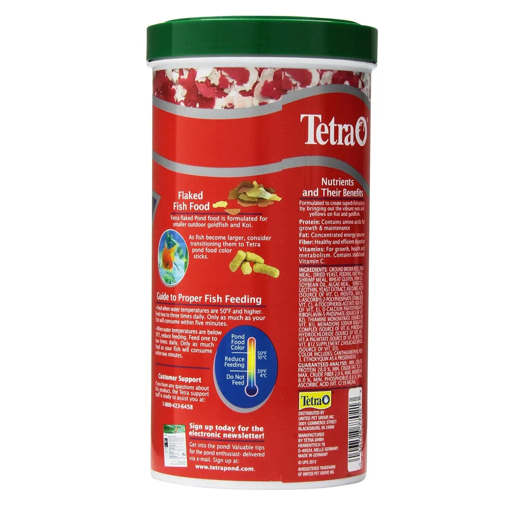 Tetra PondFood Color Enhancing Flakes for Koi & Goldfish (6 oz)