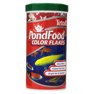 Tetra PondFood Color Enhancing Flakes for Koi & Goldfish (6 oz)