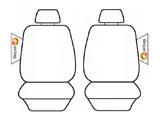 Velour Seat Covers Set Suits Fiat Panda Hatch 10/2013-On 2 Rows