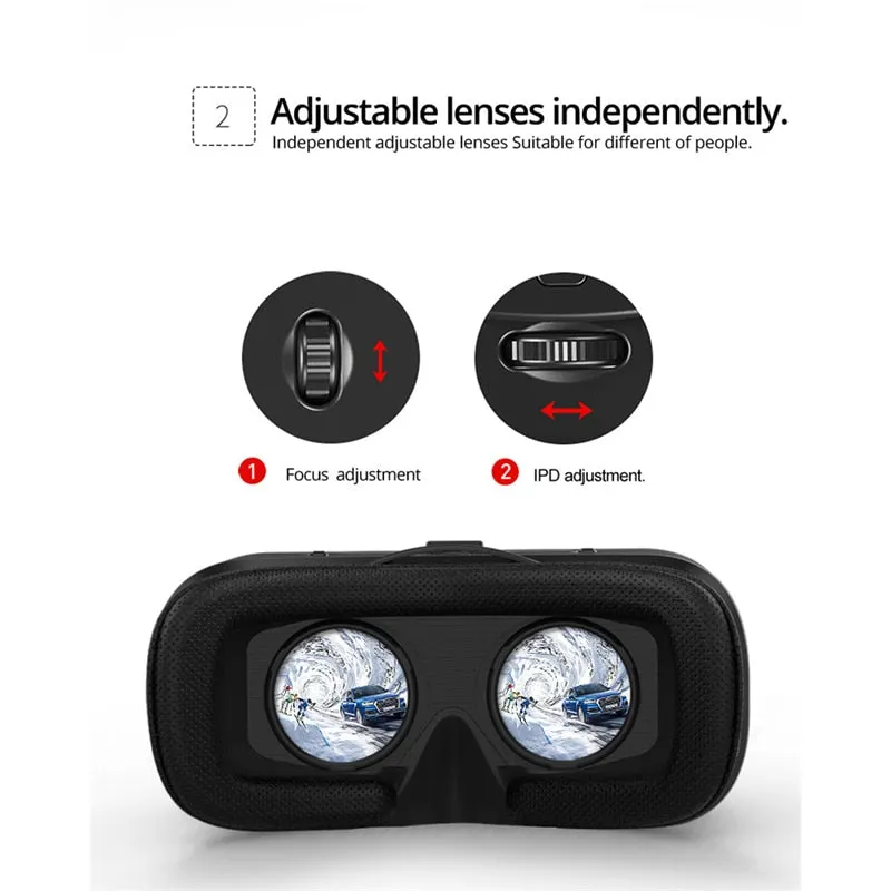 VR Virtual Reality 3D Glasses vr box 3D Goggles Headset Helmet smart glasses For iPhone Android Smart phone Stereo