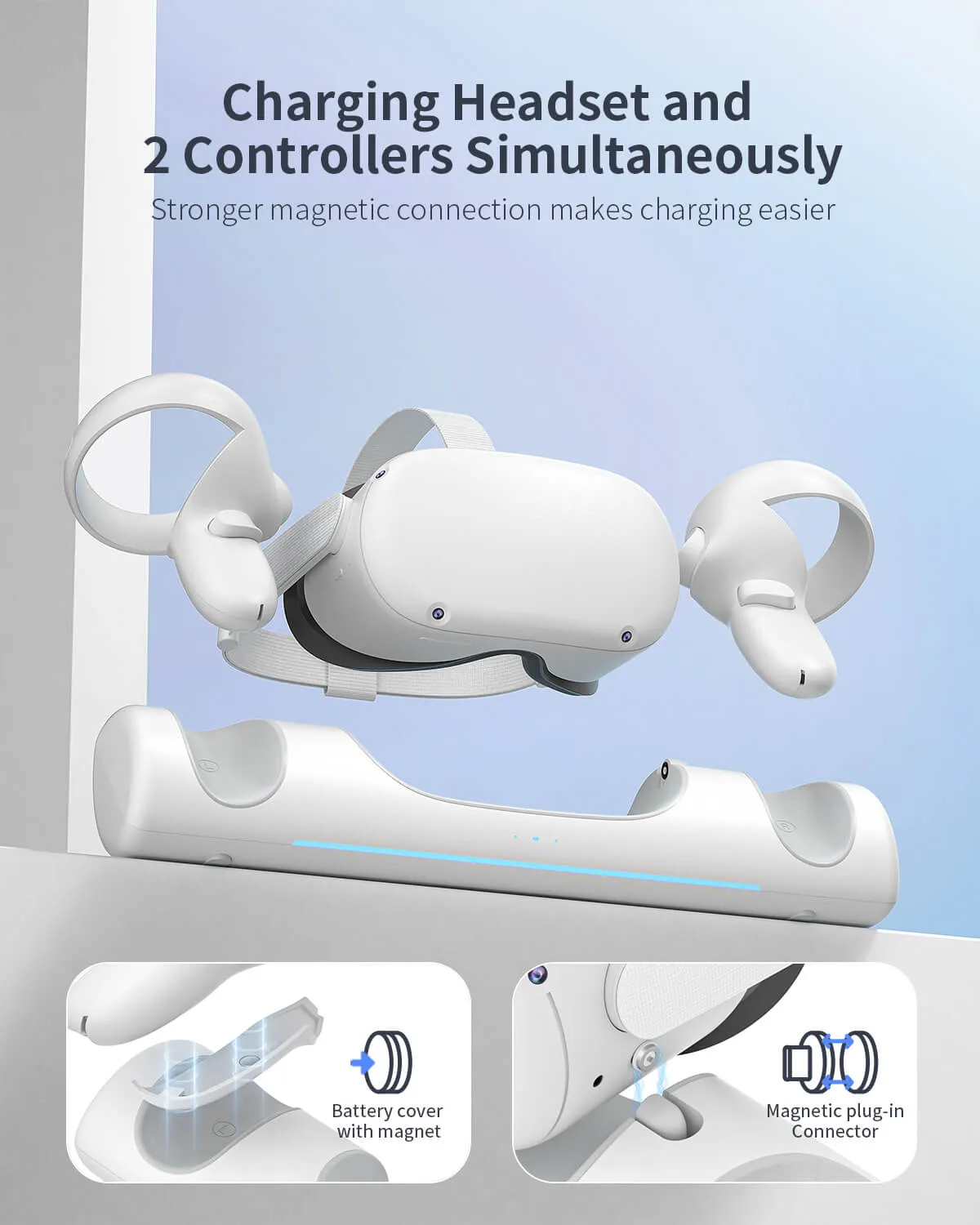 ZyberVR Quest 2 Wireless Charging Dock
